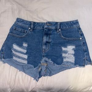 PacSun High Rise Festival Denim Shorts